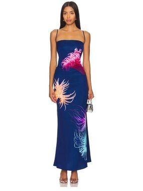 Tyler McGillivary Charlie maxi skirt sea anemone blue